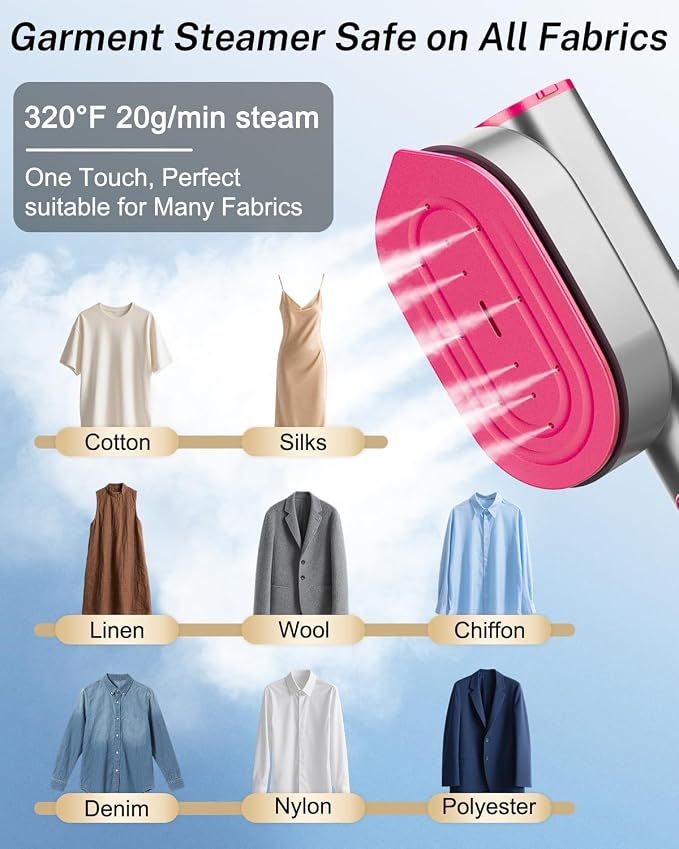 Garment steamer 7 fabric setting control dial